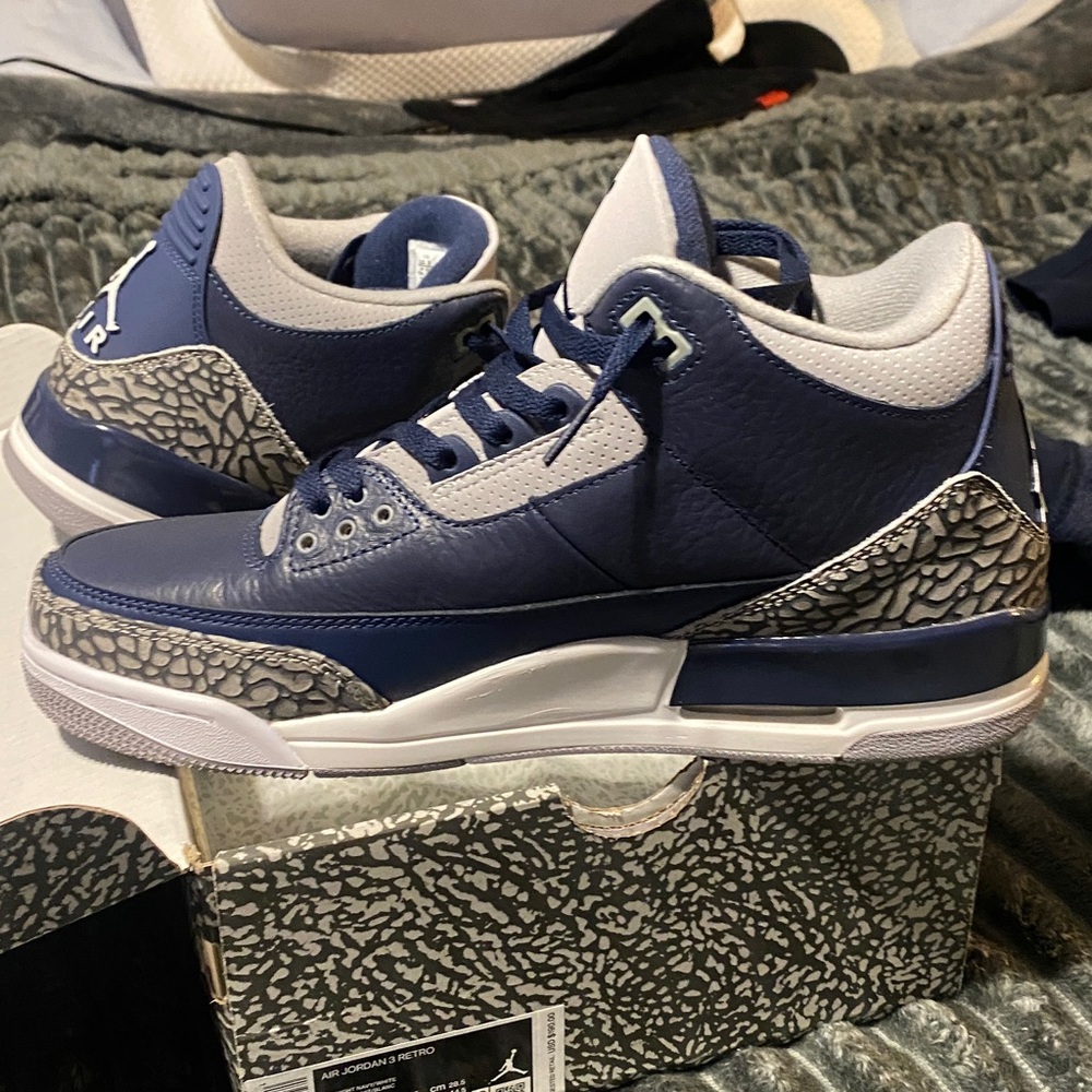 Jordan Air Jordan 3 Retro Midnight Navy/White - Picture 9 of 12